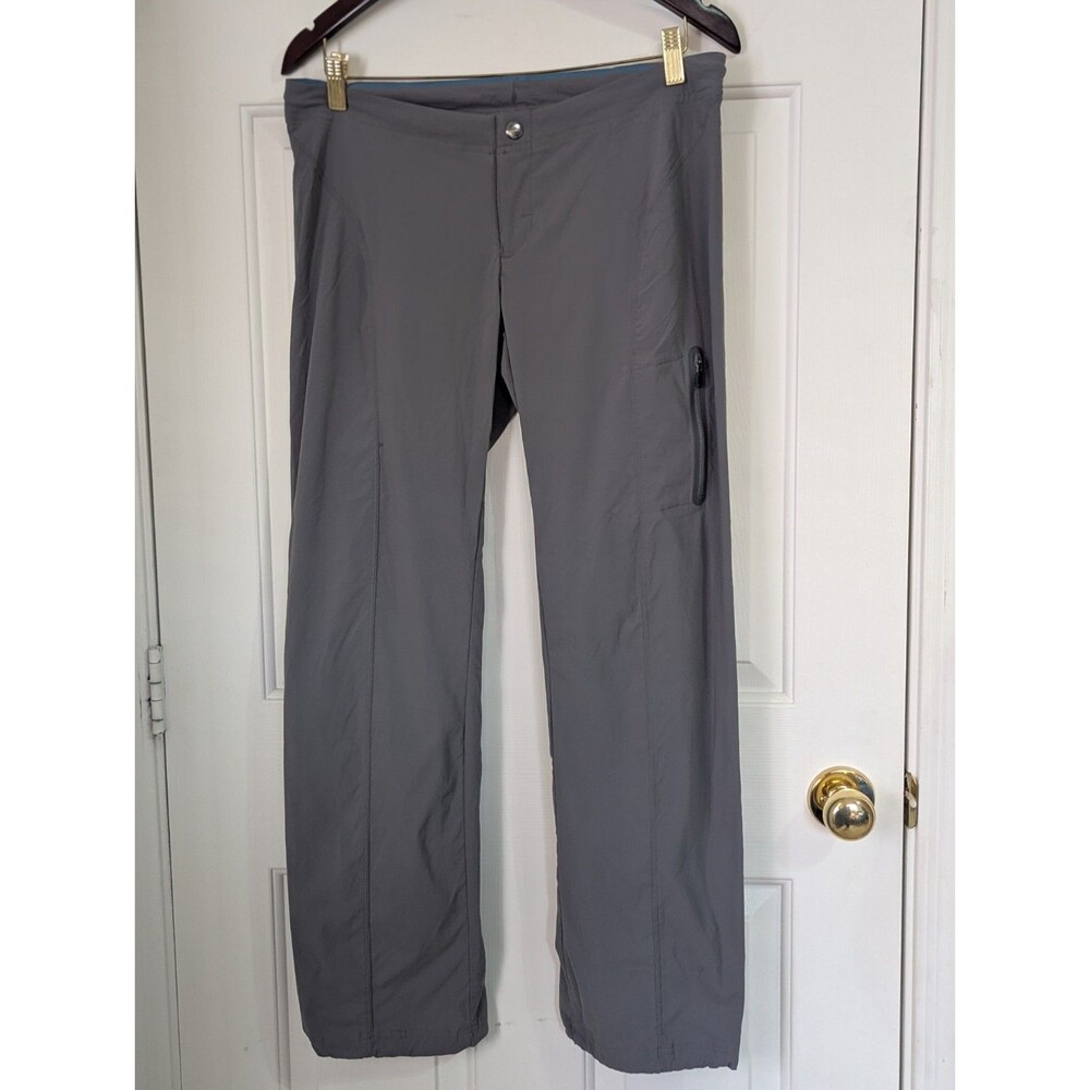 COLUMBIA Outdoor Hiking Pant Womens 6-38 Gray Lightweight Stretch Pocket Logo